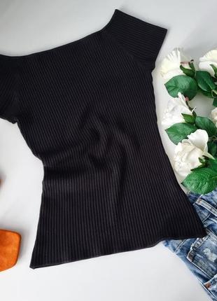 Трикотажний топ чорний