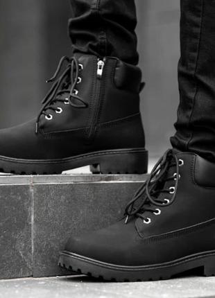 Зимові черевичі черні напівчоботи на хутрі блискавка (розміри: 40) — 988-1
