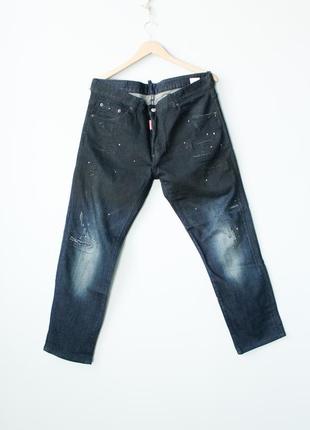 Dsquared2 мужские джинсы дискваред с градиентом дизайнерские с фабричными потертостями xl 36 levis evisu edwin