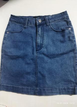 Юбка джинсовая подростковая фирмы missguided, страна производитель великобритания, изготовитель китай