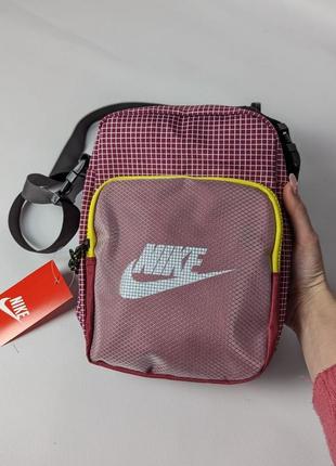 Барсетка nike рожева сумка через плече жіноча / чоловіча