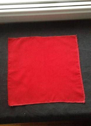 Тонкий шовковий дамський кишеньковий червоний хусточок, хусточки, паше вінтаж2 фото