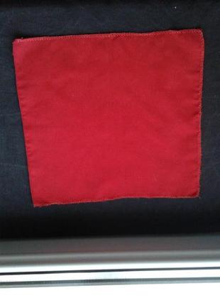 Тонкий шовковий дамський кишеньковий червоний хусточок, хусточки, паше вінтаж4 фото