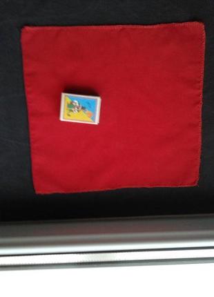 Тонкий шовковий дамський кишеньковий червоний хусточок, хусточки, паше вінтаж3 фото