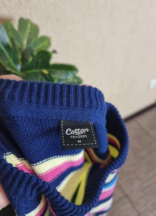 Яркий, стильный свитер, джемпер cotton traders, 100% хлопок новый 100% хлопок размер указанный м4 фото