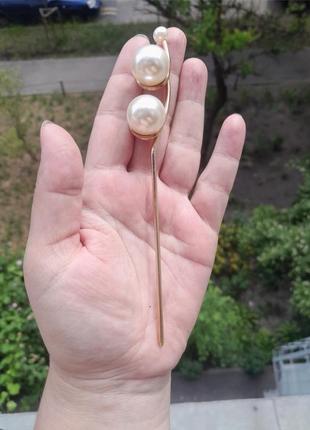 Стильна китайська паличка для волосся з перлинами4 фото