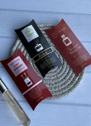 Набір парфумованої води  tom ford lost cherry, baccarat rouge 540,tiziana terenzi  kirke 20 мл