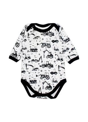 Боді дитячий білий тракторці tm mishka