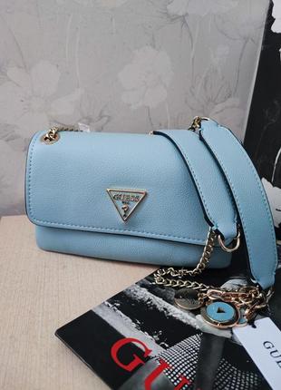 Сумка кросбоді guess narita blue оригінал