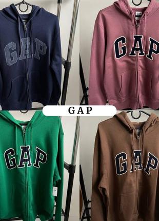 Новая оригинал худи gap кофта синяя/серая кофта гап с капюшоном с вышитыми лого s, m, l, xl8 фото