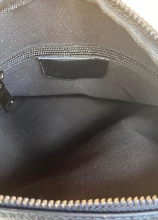 Женская стильная кожаная сумка через плечо polina & eiterou жіноча шкіряна чорна10 фото