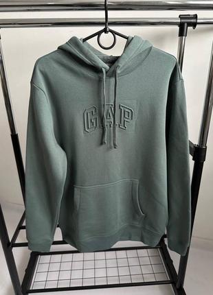 Новая оригинал худи gap кофта серая/синяя кофта гап с капюшоном с вышитыми лого s, m, l, xl