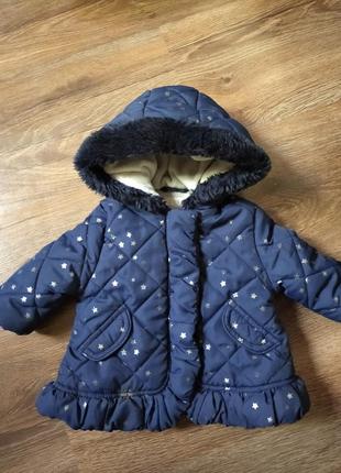 Куртка для маленькой девочки с рождения до 2-3 месяцев