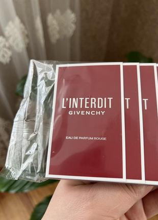 Пробник парфюмированная вода givenchy l'interdit rouge
