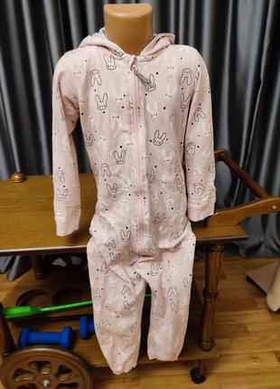 Натуральна піжама нічний костюм зайчик кігурумі ромпер сліпер3 фото