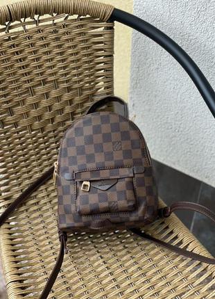 Женская сумка louis vuitton palm springs mini brown chess