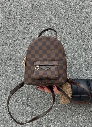 Женская сумка louis vuitton palm springs mini brown chess8 фото