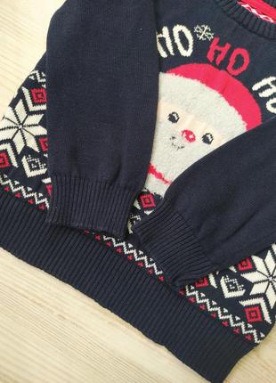 Детская новогодняя кофта свитер свитшот rebel 9-12мес5 фото