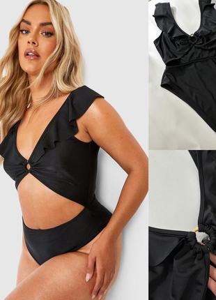 Купальник цельный черный