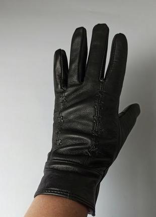 Симпатичные женские кожаные перчатки 100% натуральная кожа5 фото