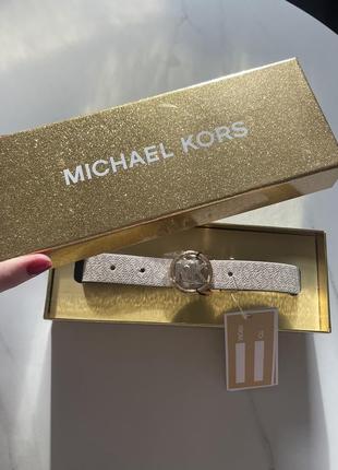 Ремень michel kors 2-сторонний оригинал натуральная кожа в подарочной коробке1 фото