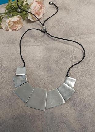 Металлическое колье🔹ожерелье🔹намысто под серебро