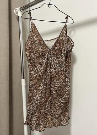 Нічна сорочка-сукня (леопардова)
