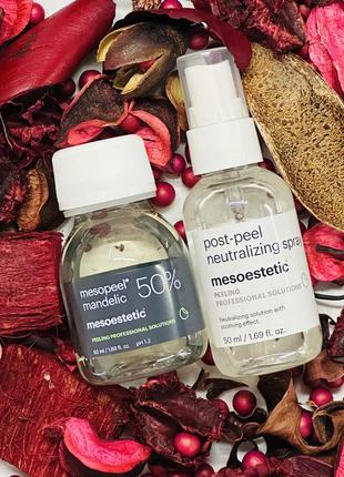 Mesoestetic mandelic peel am 50% миндальный пилинг 50%+нейтрализатор. разлив 10ml+10ml1 фото