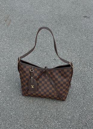 Женская сумка louis vuitton carryallmm brown chess canvas2 фото