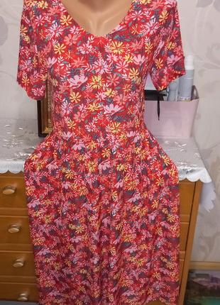 Женское платье цветочный принт,струящаяся ткань в идеале4 фото
