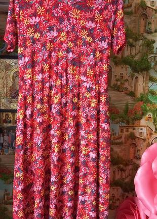 Женское платье цветочный принт,струящаяся ткань в идеале3 фото