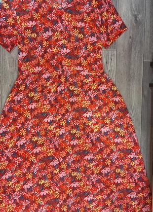Женское платье цветочный принт,струящаяся ткань в идеале5 фото