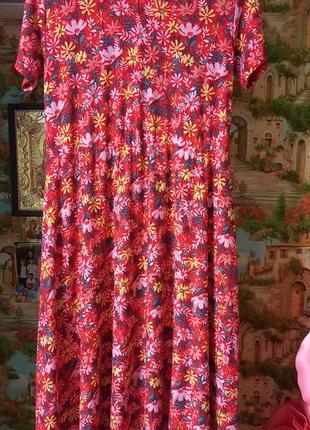 Женское платье цветочный принт,струящаяся ткань в идеале2 фото