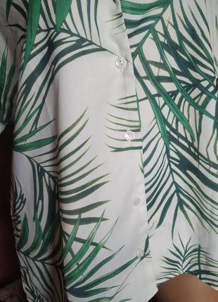 Блуза з рослинним принтом на ґудзиках від  shein3 фото