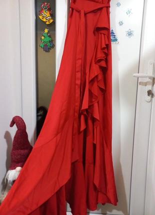 Красное платье в пол2 фото