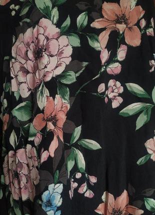 Блуза з квітковим принтом з зав'язками від f&f3 фото