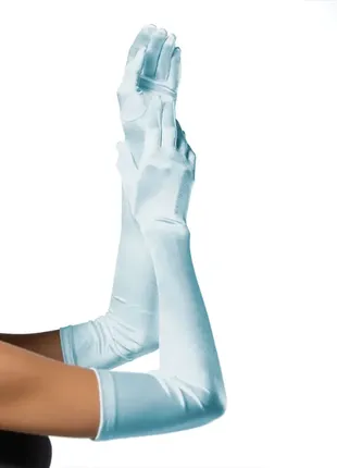 Довгі сатинові рукавиці карнавал хеллоуїн1 фото