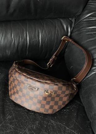 Женская сумка louis vuitton discovery bumbag pm brown chess canvas8 фото
