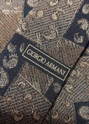 Качественный стильный брендовый галстук giorgio armani9 фото