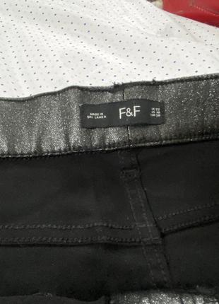Шикарные черные джинсы с напылением под кожу ,f&f,p.18-205 фото