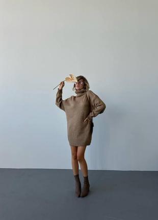Зимний теплый, удлиненный свитер из шерсти производитель туречки7 фото