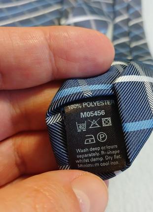 Качественный стильный брендовый галстук 100% silk marks &amp; spencer3 фото