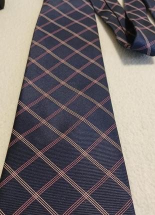 Качественный стильный брендовый галстук 100% silk marks &amp; spencer9 фото