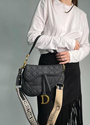 👜 сумочка в стиле christian dior saddle bag in ultra matte black сумка в стиле диор