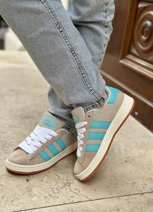 Кроссовки adidas campus white preloved blue2 фото