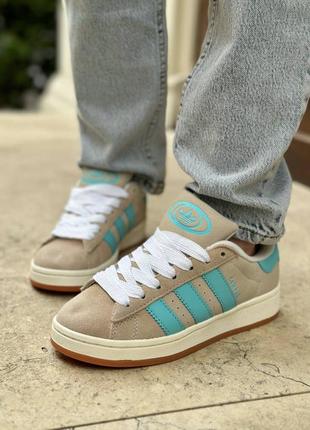 Кроссовки adidas campus white preloved blue4 фото