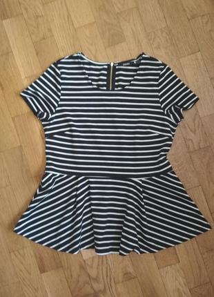 Трикотажна жіноча блуза з баскою від esmara розмір м40/42 наш 46/48