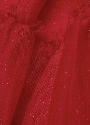Фатиновая юбка h&amp;m для девочки 8-10 р, красная4 фото