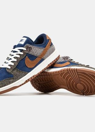 Мужские кроссовки nike sb dunk tweed midnight navy corduroy.4 фото