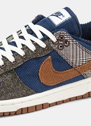 Мужские кроссовки nike sb dunk tweed midnight navy corduroy.8 фото